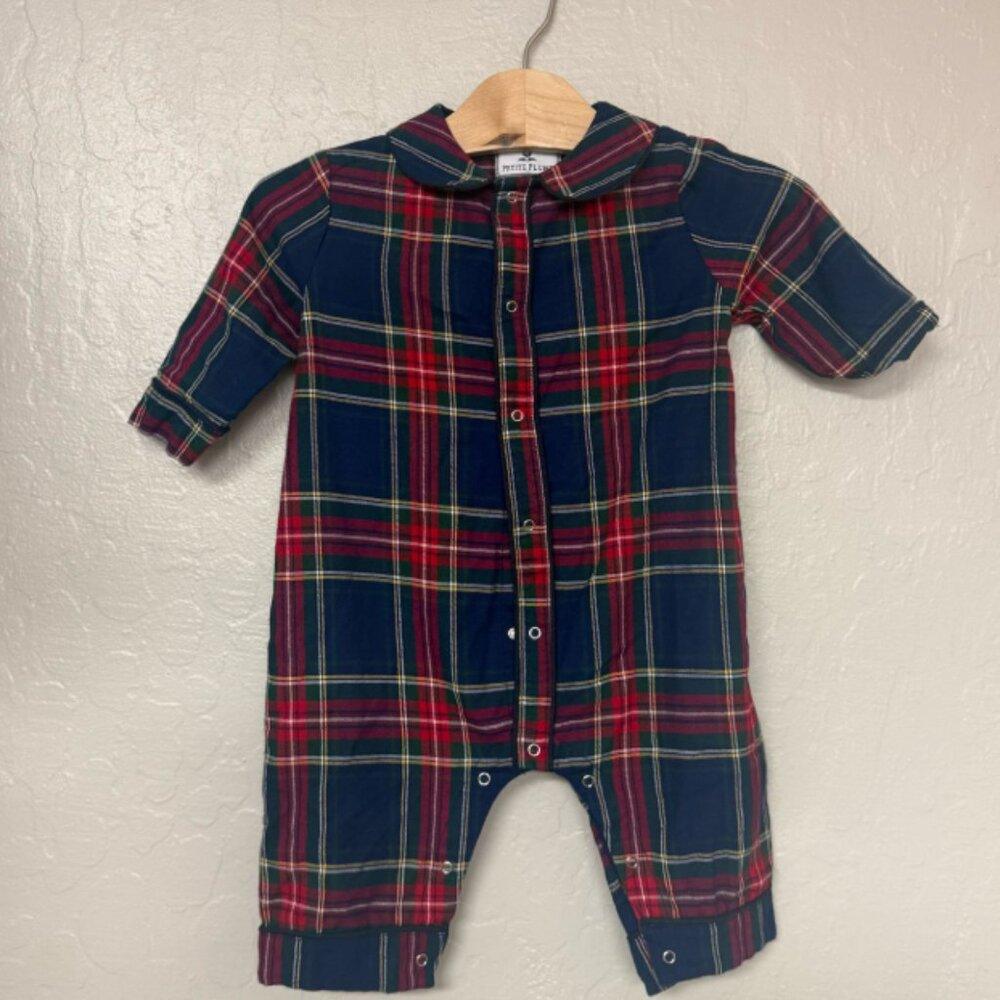 $23 ADD ON petite plume plaid romper 6-12M Zara Hanna Andersson Janie and Jack‎